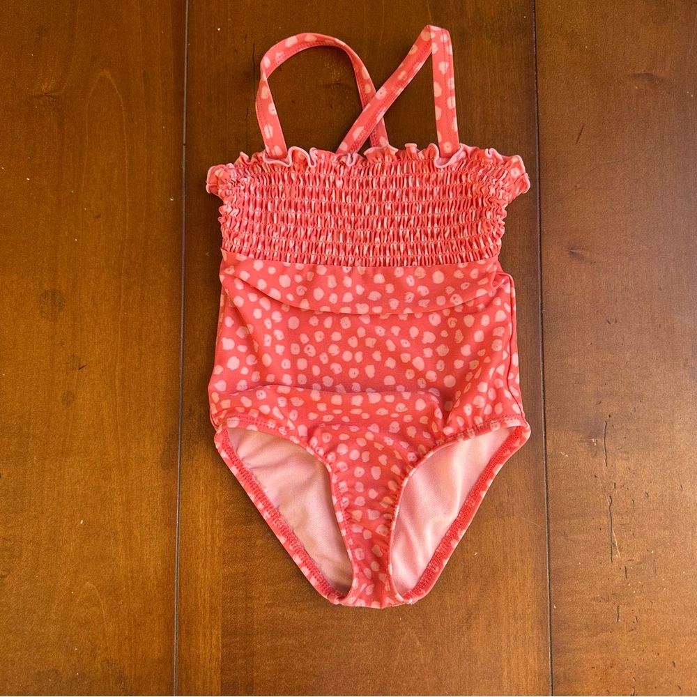 Cat & Jack Pink Polka Dot One-Piece Swimsuit - 2T